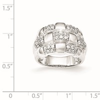 Sterling Silver Patterned Ring view 3