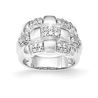Sterling Silver Patterned Ring view 1