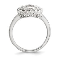 Sterling Silver Polished CZ Ring view 2