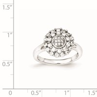 Sterling Silver Polished CZ Ring view 3
