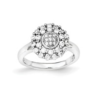 Sterling Silver Polished CZ Ring view 1