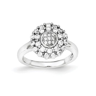 Sterling Silver Polished CZ Ring