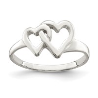 Sterling Silver Heart Ring view 1