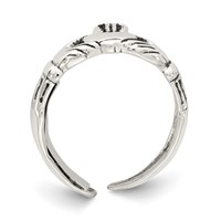 Sterling Silver Claddagh Toe Ring view 2