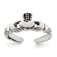 Sterling Silver Claddagh Toe Ring view 1