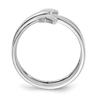 Sterling Silver Rhodium-plated Arrow Wrap Toe Ring view 2