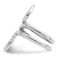 Sterling Silver Rhodium-plated Arrow Wrap Toe Ring view 4