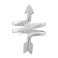 Sterling Silver Rhodium-plated Arrow Wrap Toe Ring view 5