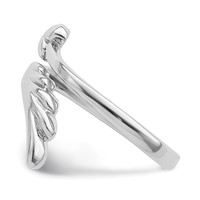 Sterling Silver Rhodium-plated Heart W Wing Toe Ring view 3