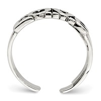 Sterling Silver Antiqued Love Toe Ring view 2