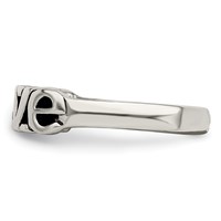 Sterling Silver Antiqued Love Toe Ring view 4