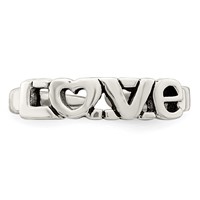 Sterling Silver Antiqued Love Toe Ring view 5