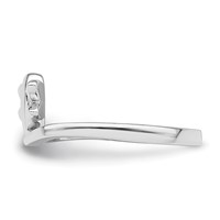 Sterling Silver Rhodium-plated Dragonfly Toe Ring view 3