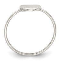 Sterling Silver Polished Heart Ring view 2