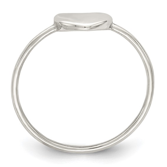 Sterling Silver Polished Heart Ring
