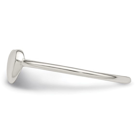 Sterling Silver Polished Heart Ring