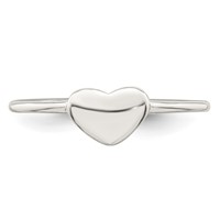 Sterling Silver Polished Heart Ring view 5