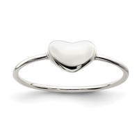 Sterling Silver Polished Heart Ring view 1
