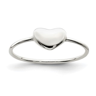 Sterling Silver Polished Heart Ring