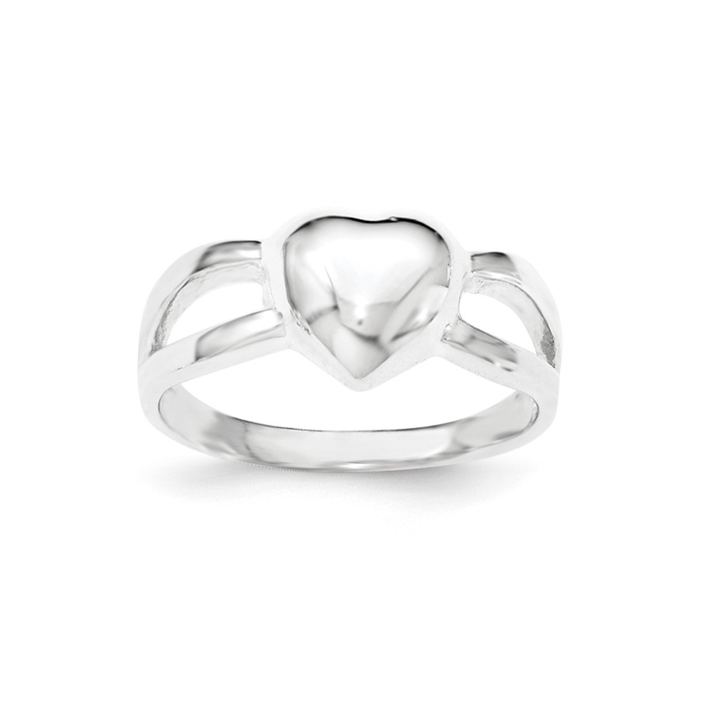 Sterling Silver Polished Heart Ring