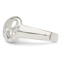 Sterling Silver Polished Heart Infinity Ring view 4