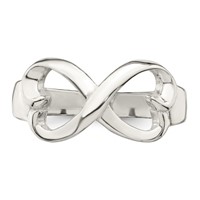 Sterling Silver Polished Heart Infinity Ring view 5