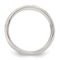 Sterling Silver Hammered Polished Ring view 2