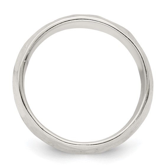 Sterling Silver Hammered Polished Ring