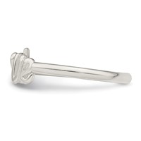 Sterling Silver Polished 'Love' Adjustable Ring view 4