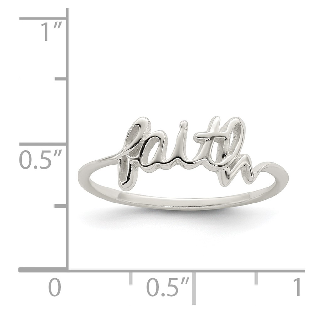 Sterling Silver Faith Ring (QR6071-8)