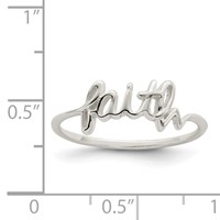 Sterling Silver Faith Ring view 3