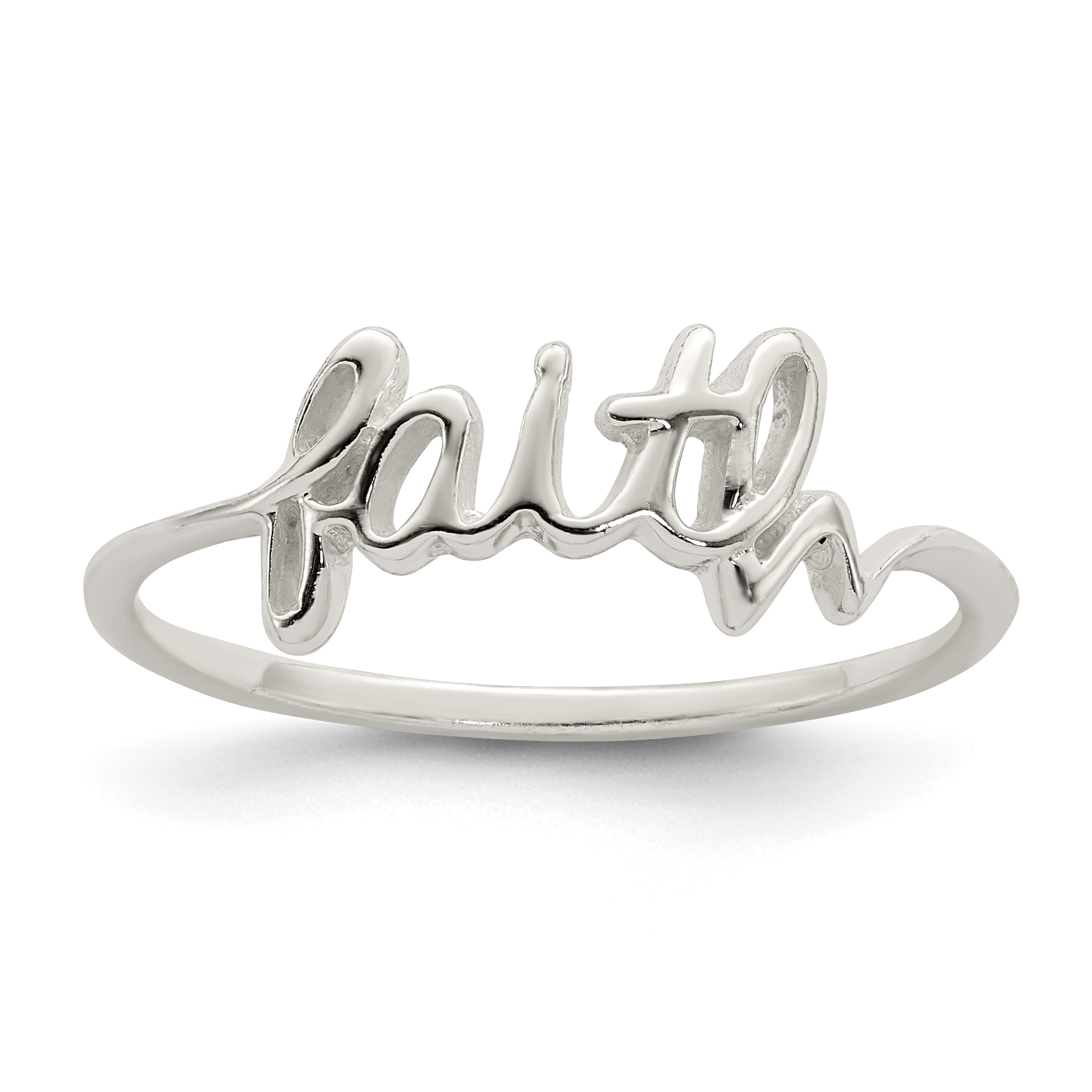 Sterling Silver Faith Ring (QR6071-7)