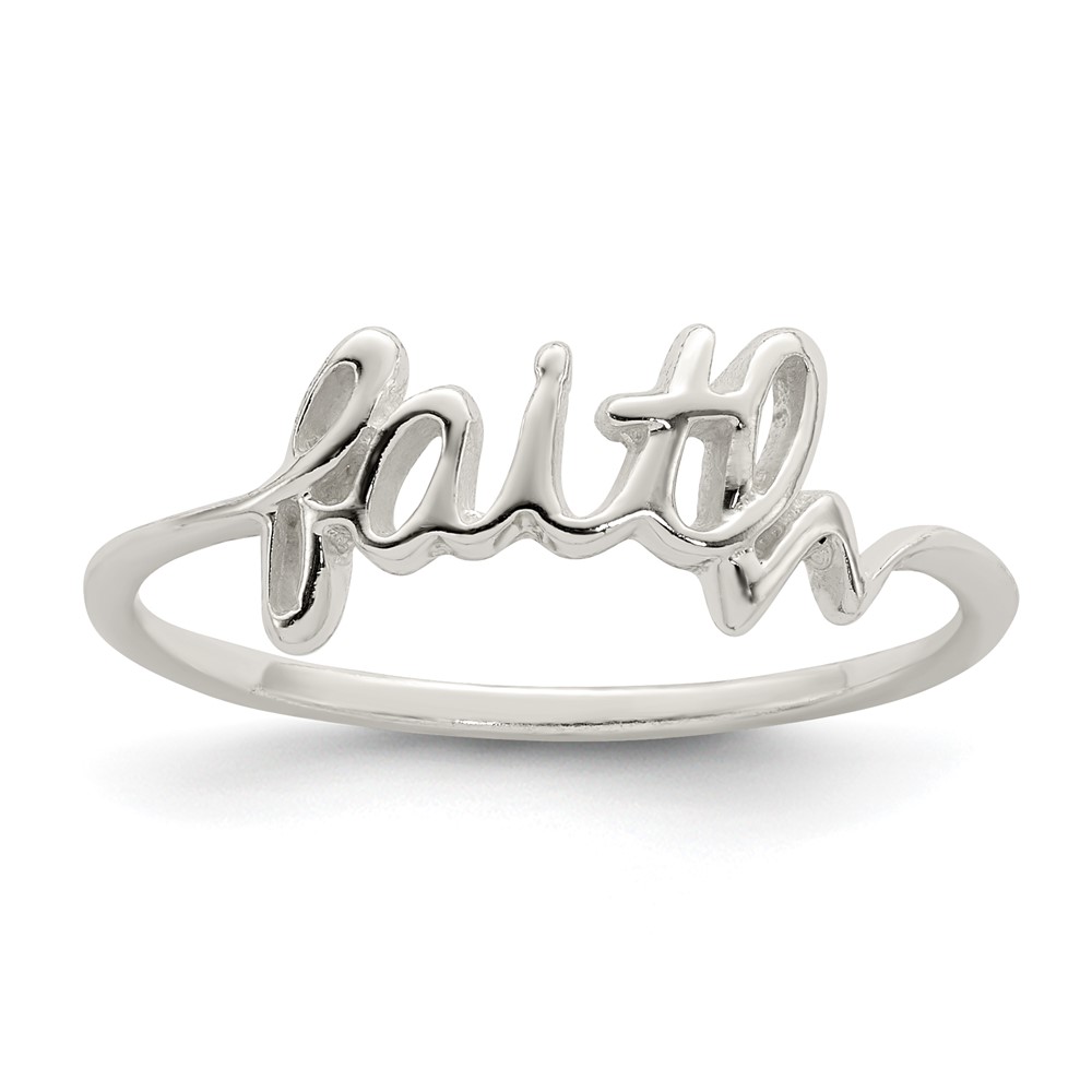Sterling Silver Faith Ring (QR6071-7)