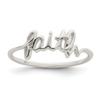 Sterling Silver Faith Ring view 1