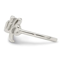 Sterling Silver Polished 'Faith' Ring view 3