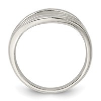 Sterling Silver Polished Wave Ring view 2