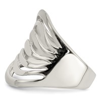 Sterling Silver Polished Wave Ring view 4