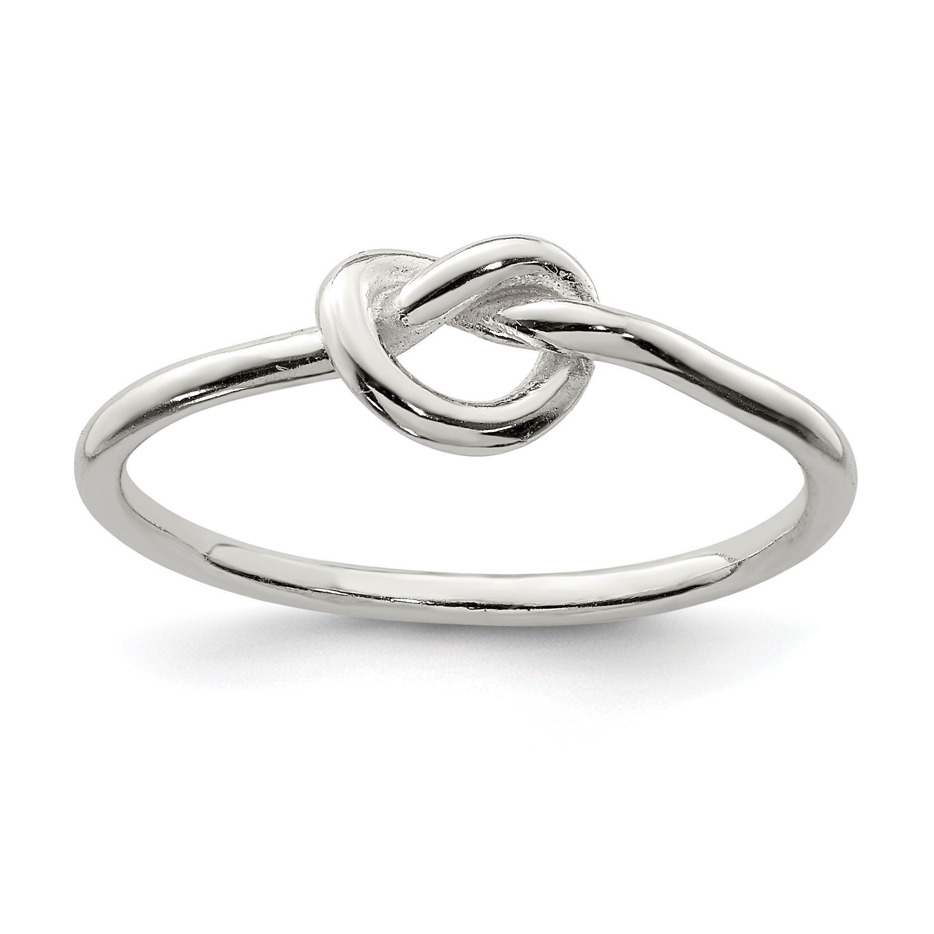 Sterling Silver Polished Knot Ring (QR6075-7)