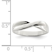 Sterling Silver Polished Twist Ring view 2