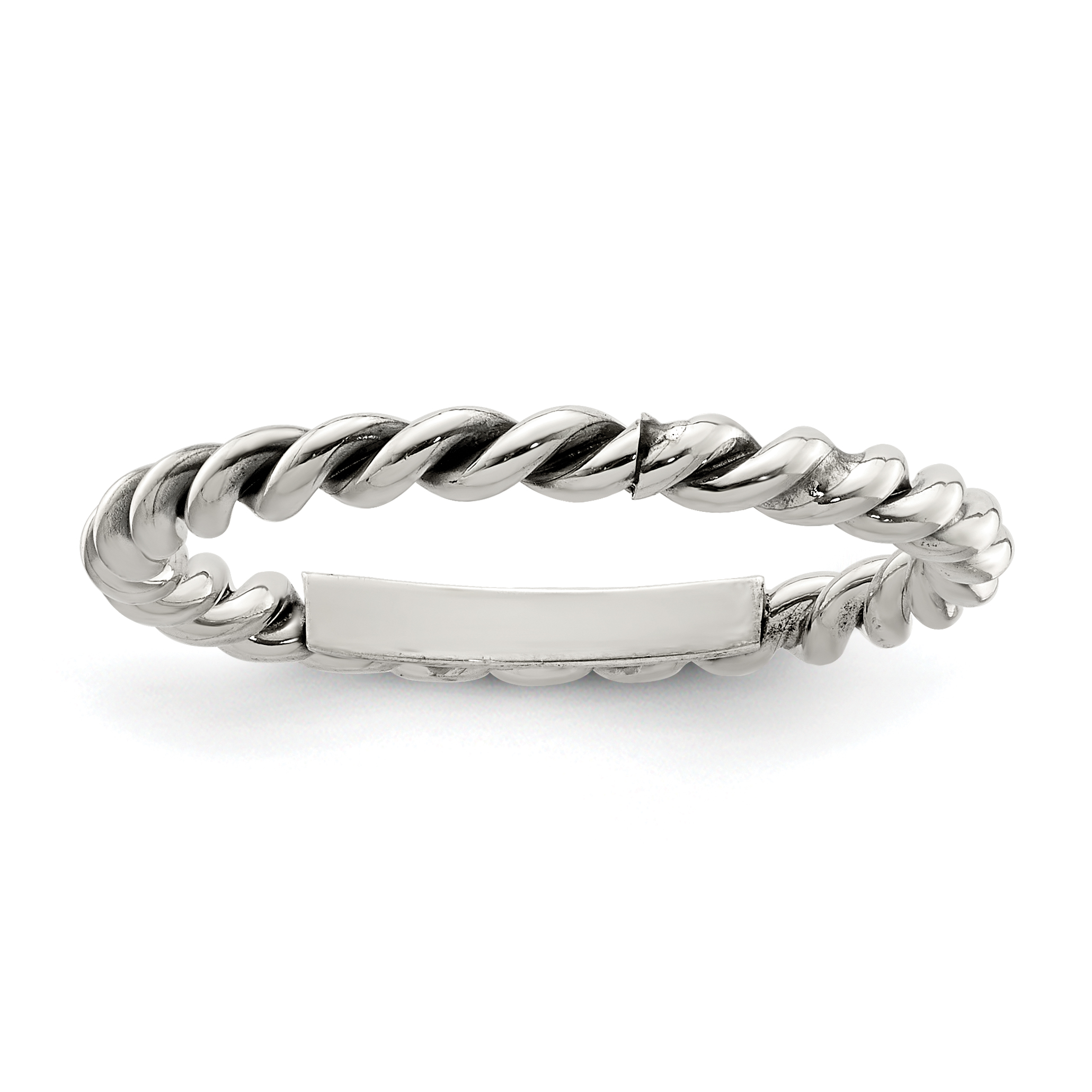Sterling Silver Antiqued Twisted 1.75mm Women's Ring (QR6098-6)