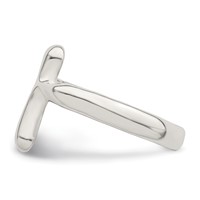 Sterling Silver Vertical Tiny Freeform Cross Ring view 3