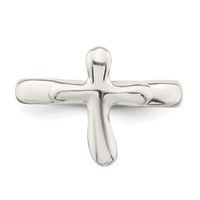 Sterling Silver Vertical Tiny Freeform Cross Ring view 5