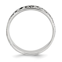 Sterling Silver Antiqued Floral Ring view 2