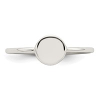 Sterling Silver Polished Circle Ring view 5