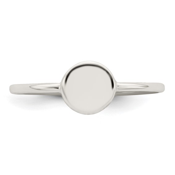 Sterling Silver Polished Circle Ring