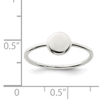 Sterling Silver Polished Circle Ring view 4