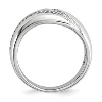 Sterling Silver Polished CZ Dome Ring view 2