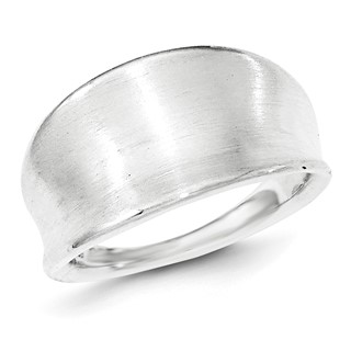 Sterling Silver Polished & Satin Groove Ring