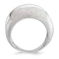 Sterling Silver Polished & Satin Ring view 2