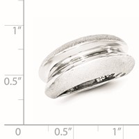 Sterling Silver Polished & Satin Ring view 3